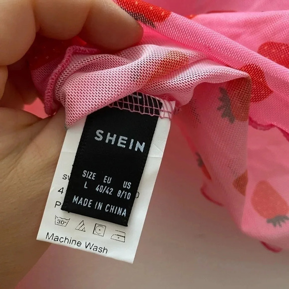 Adorable Strawberry Crop Mesh Top - Picture 5 of 5